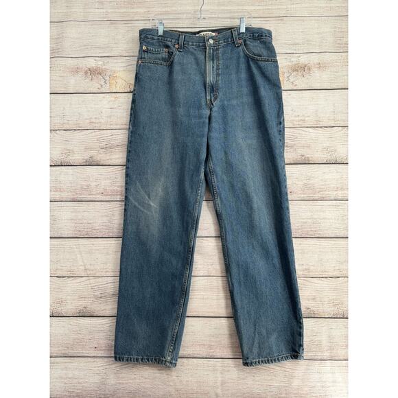 Vintage Levi's Y2K 550 Relaxed Fit Straight Jeans Men's Sz 38x32 Blue Light Wash - Picture 1 of 8